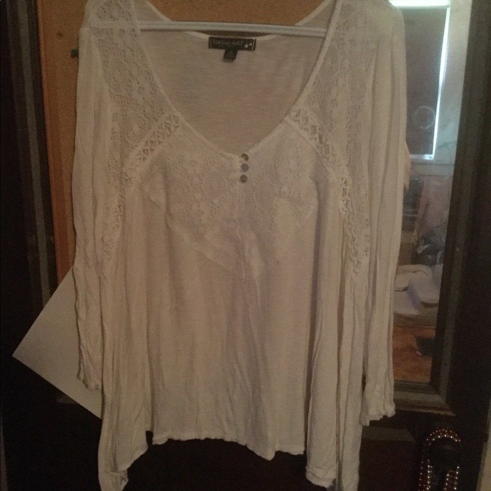 Ivory Gauzy Tunic